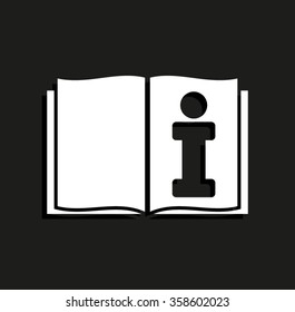 Open book -  vector icon with shadow