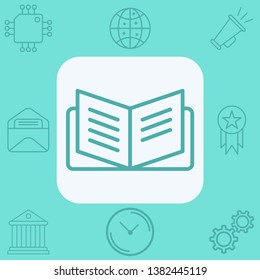 Open book vector icon sign symbol