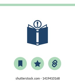 Open book vector icon. Simple flat icon on white background.