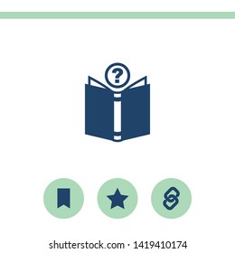 Open book vector icon. Simple flat icon on white background.