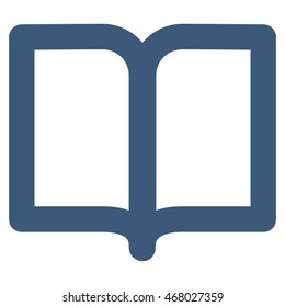 Open Book vector icon. Style is stroke flat icon symbol, blue color, white background.