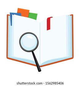 Open book vector icon.Cartoon vector icon isolated on white background open book.