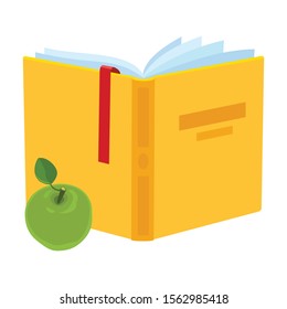 Open book vector icon.Cartoon vector icon isolated on white background open book.