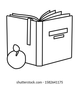 Open book vector icon.Line vector icon isolated on white background open book.