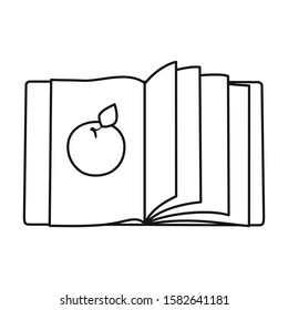 Open book vector icon.Line vector icon isolated on white background open book.