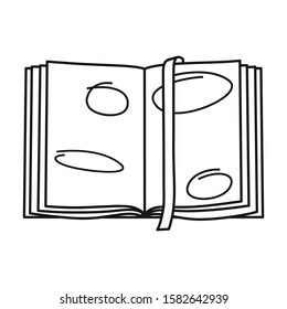 Open book vector icon.Line vector icon isolated on white background open book.