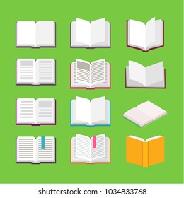 open book vector icons