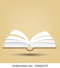 Open book vector illustration