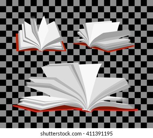 Open book vector illustration