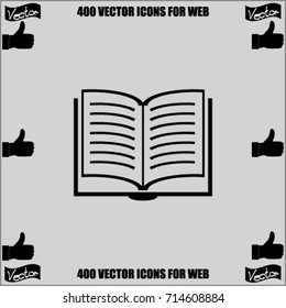 Open book vector illustration