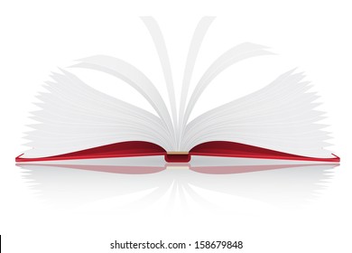 open book vector illustration isolated on white background