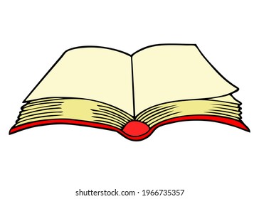 open book vector illustration,
isolated on white background.top view