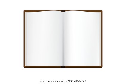 Offenes Buch, Vektorgrafik einzeln auf weißem Hintergrund. 