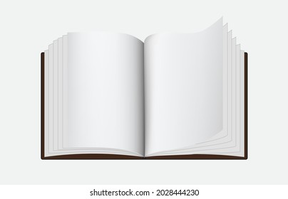 Open book vector illustration isolated on white background. 