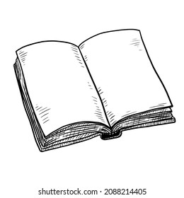 Open book vector illustration isolated on white background