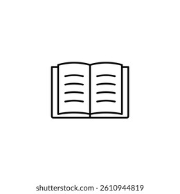 Open book vector illustration line icon icons design