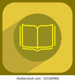 Open book - Vector illustration, line icon