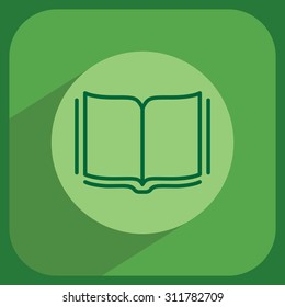 Open book - Vector illustration, line icon