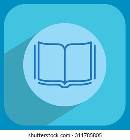 Open book - Vector illustration, line icon