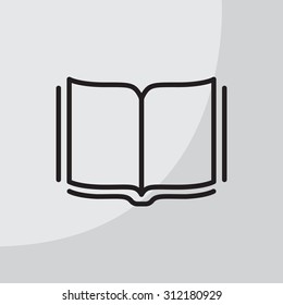 Open book - Vector illustration, line icon