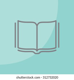 Open book - Vector illustration, line icon