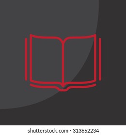 Open book - Vector illustration, line icon