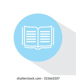 Open book - Vector illustration, line icon
