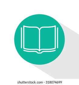 Open book - Vector illustration, line icon
