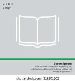Open book - Vector illustration, line icon