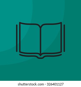 Open book - Vector illustration, line icon