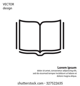 Open book - Vector illustration, line icon
