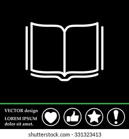 Open book - Vector illustration, line icon