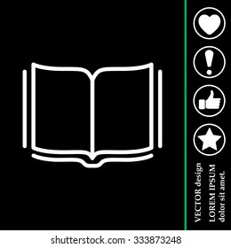 Open book - Vector illustration, line icon
