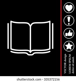 Open book - Vector illustration, line icon