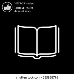 Open book - Vector illustration, line icon