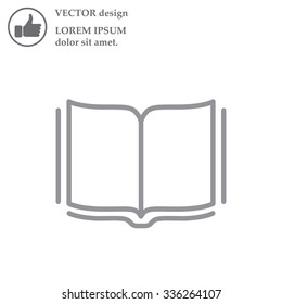 Open book - Vector illustration, line icon
