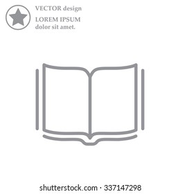 Open book - Vector illustration, line icon