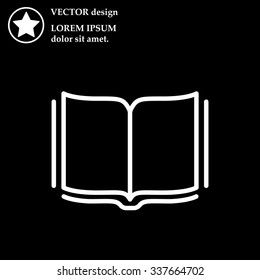 Open book - Vector illustration, line icon