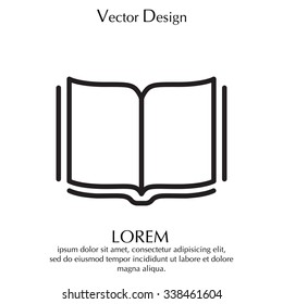 Open book - Vector illustration, line icon