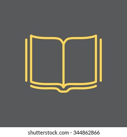 Open book - Vector illustration, line icon