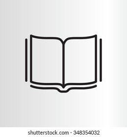 Open book - Vector illustration, line icon