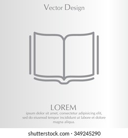 Open book - Vector illustration, line icon