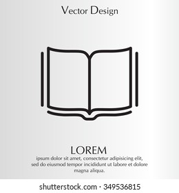 Open book - Vector illustration, line icon