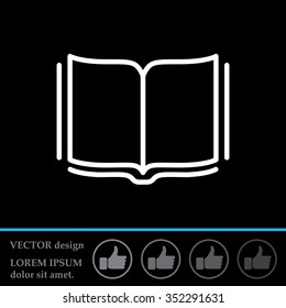 Open book - Vector illustration, line icon