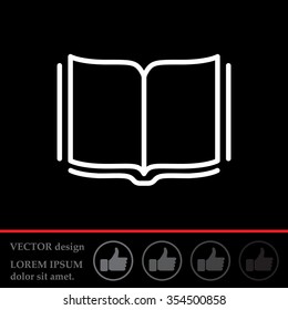 Open book - Vector illustration, line icon