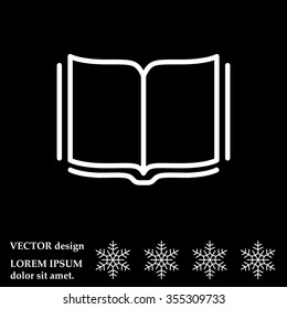 Open book - Vector illustration, line icon