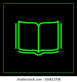 Open book - Vector illustration, line icon