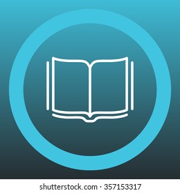 Open book - Vector illustration, line icon