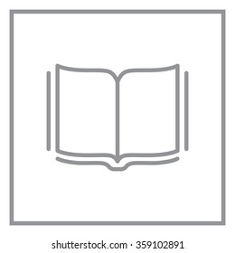 Open book - Vector illustration, line icon