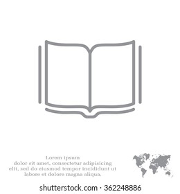 Open book - Vector illustration, line icon